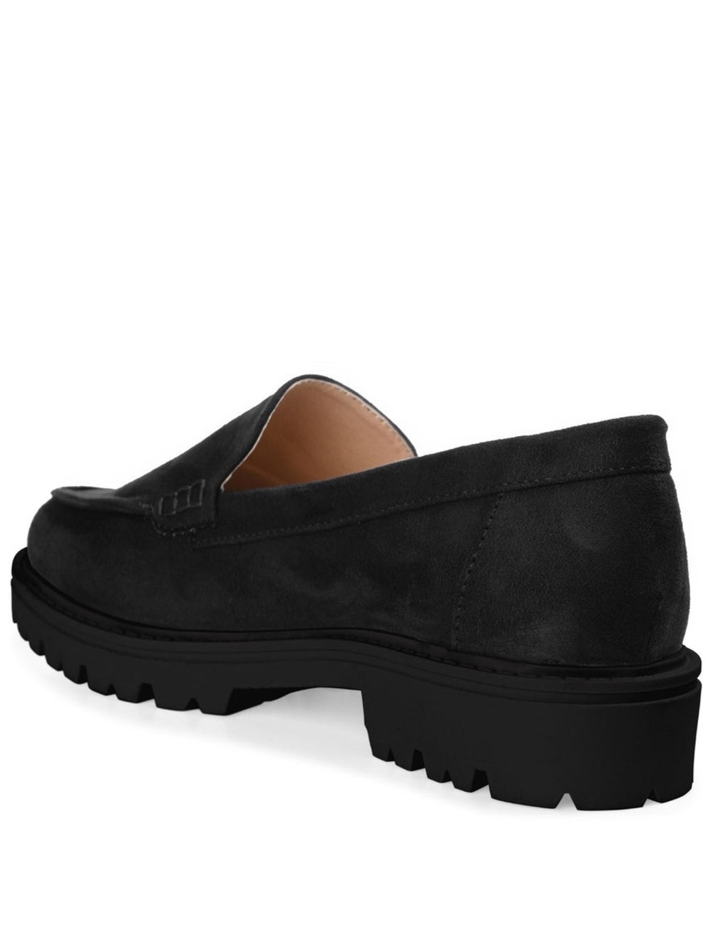 Journee Erika Black Faux Suede Loafers Sz 8 BNWB - Picture 4 of 8